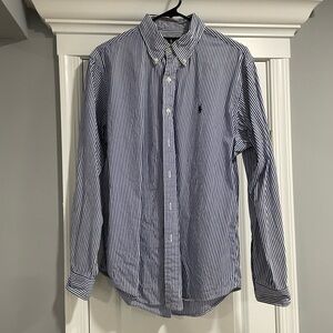 Ralph Lauren Navy and White Striped Shirt